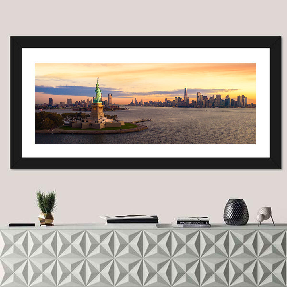 Statue of Liberty Golden Hour Wall Art