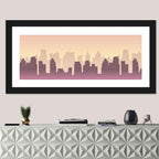 Silhouetted City Skyline Wall Art