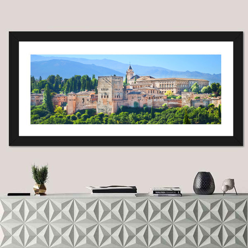 Alhambra Palace Complex Wall Art in a room, panoramic