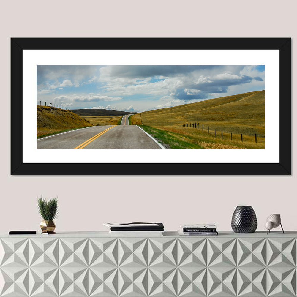 Montana Road Through Golden Hills Wall Art
