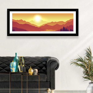 Pine Forest & Mountains Wall Art