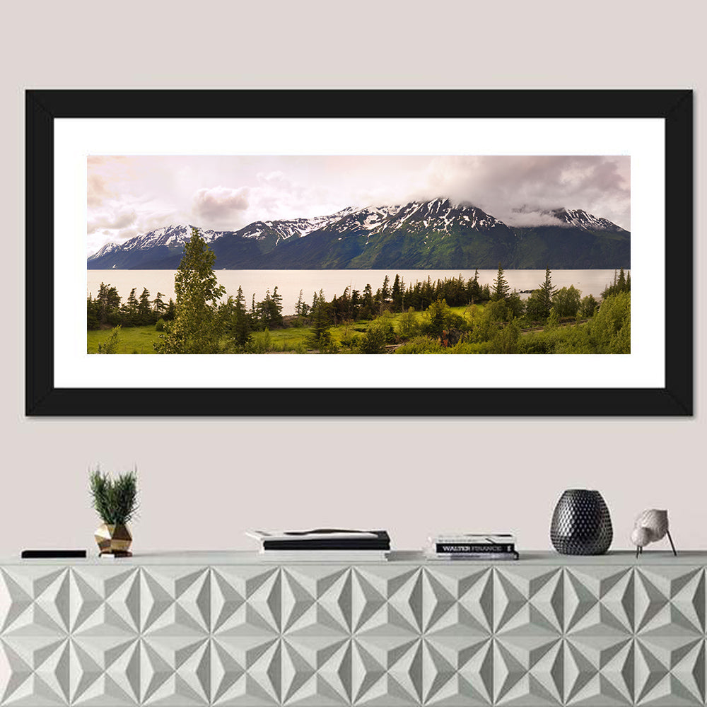 Alaska Mountain Lake View Wall Art