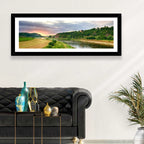 Elbe River at Golden Hour Wall Art