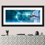 Doctor with Dna Helix Wall Art