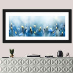 Blue Bellflowers and Yellow Buds Wall Art