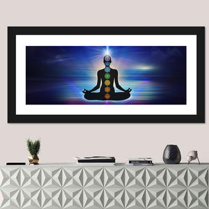 Chakra Symbols Yoga Lotus Pose Wall Art