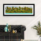 Turquoise Lagoon Palm Tree Beach Wall Art