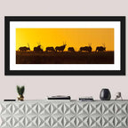 Namibian Gemsbok Silhouettes Wall Art