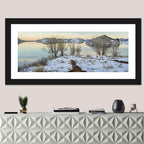 Horsetooth Reservoir Frozen Reflection Wall Art