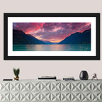 Lake Brienz Teal Sunset Wall Art