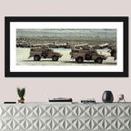 Mrap Vehicles in Desert Landscape Wall Art