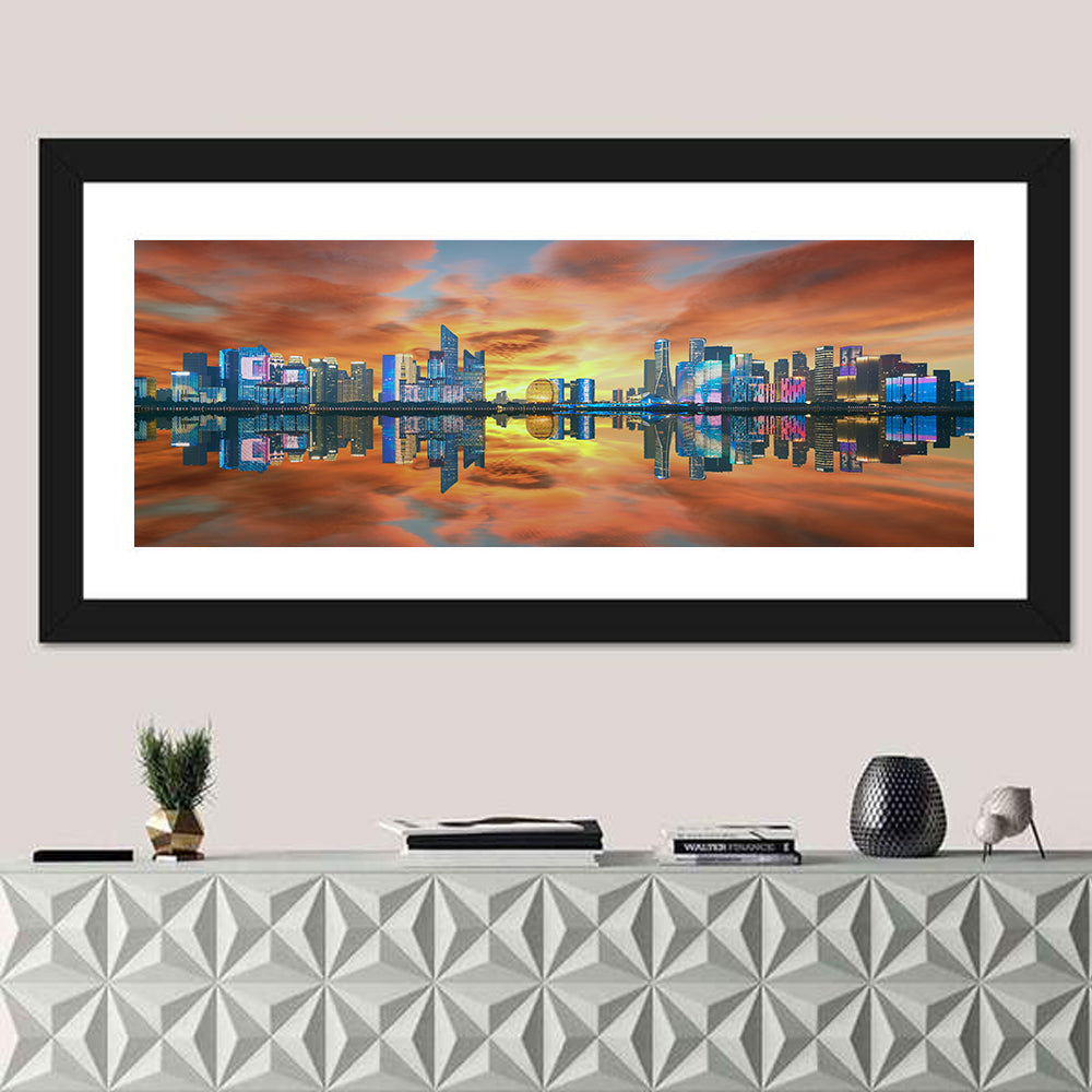 Hangzhou Golden Sphere Skyline at Dusk Wall Art
