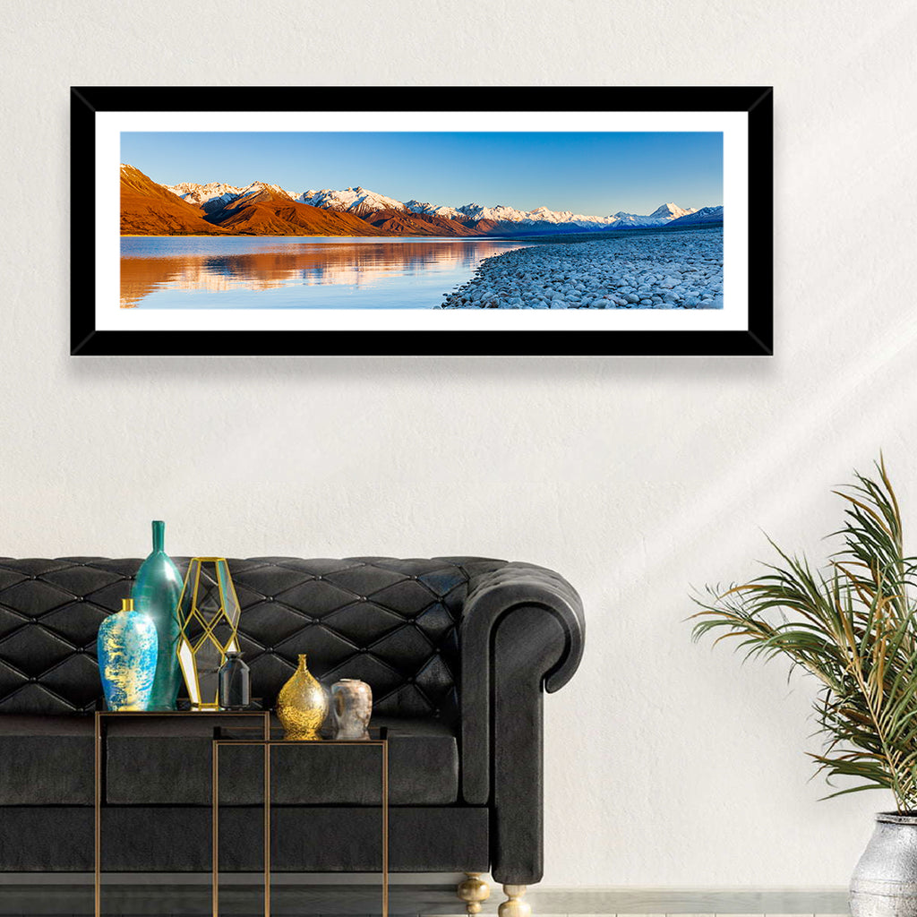 Lake Pukaki Sunset Reflection Wall Art
