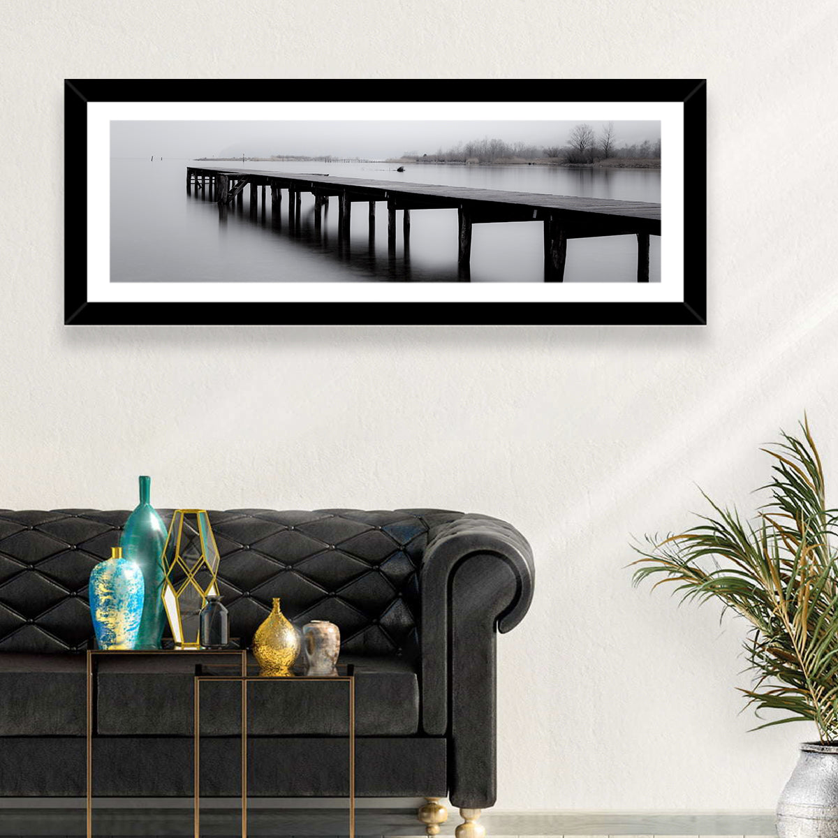 Misty Lake Jetty Wall Art
