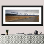 Icelandic Road to Snow-capped Mountains Wall Art