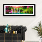 Plitvice Falls in Golden Light Wall Art