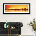 Seattle Skyline in Golden Hour Wall Art