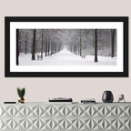 Snow Covered Park Lane Wall Art