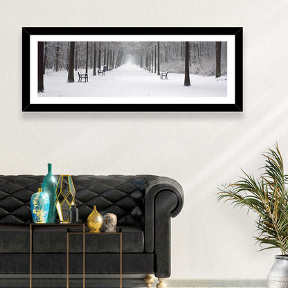 Park Lane in Snow Wall Art