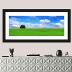 Solitary Tree Over Green Meadow Wall Art