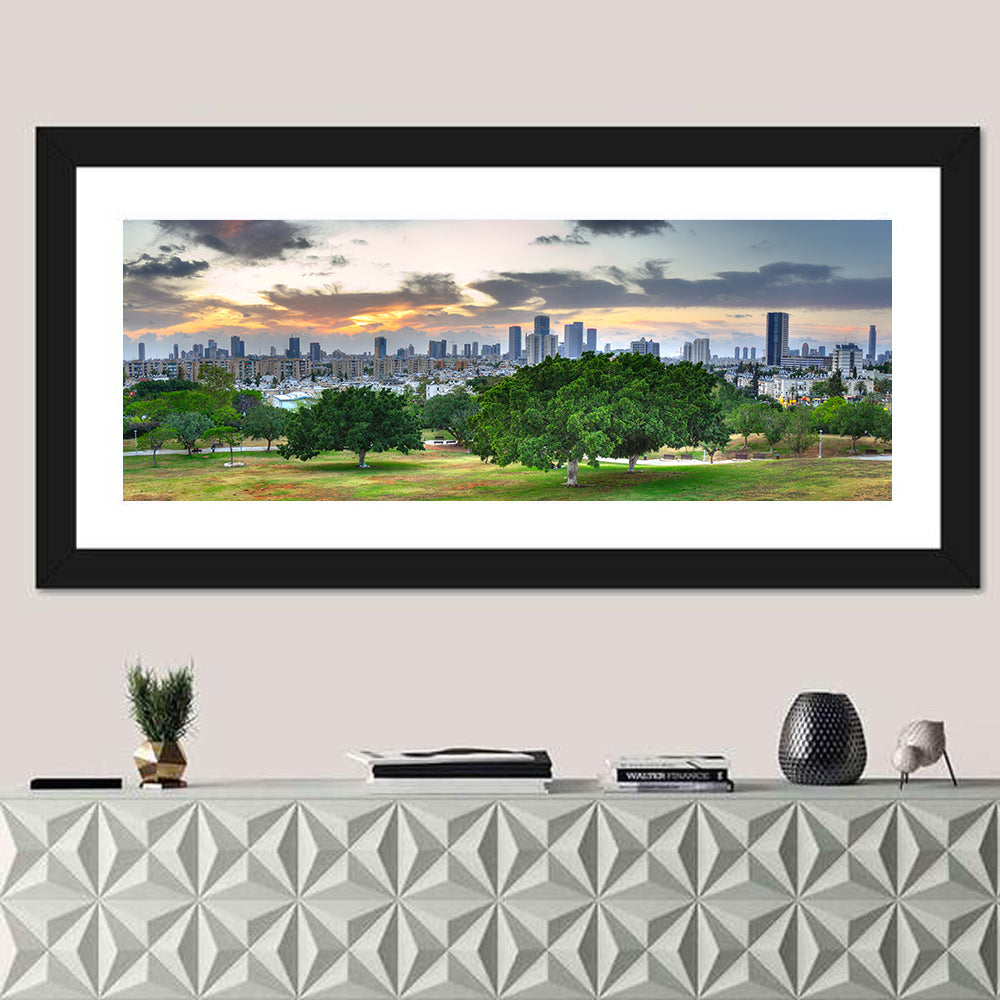 Tel Aviv Skyline at Dusk Wall Art