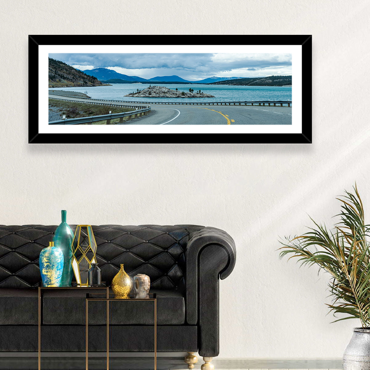 David Thompson Highway 11, Abraham Lake Wall Art in a room, panoramic