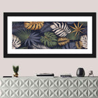 Layered Tropical Leaves Pattern Wall Art