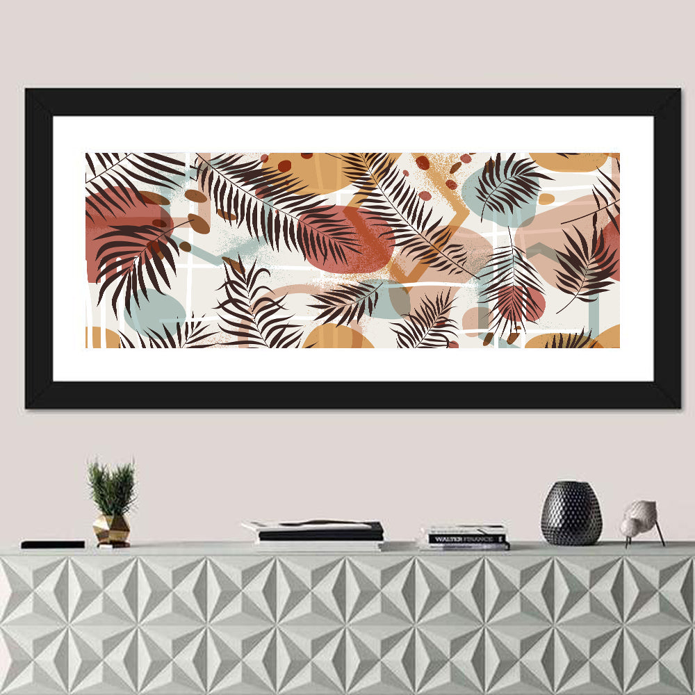 Geometric Tropical Leaves Wall Art