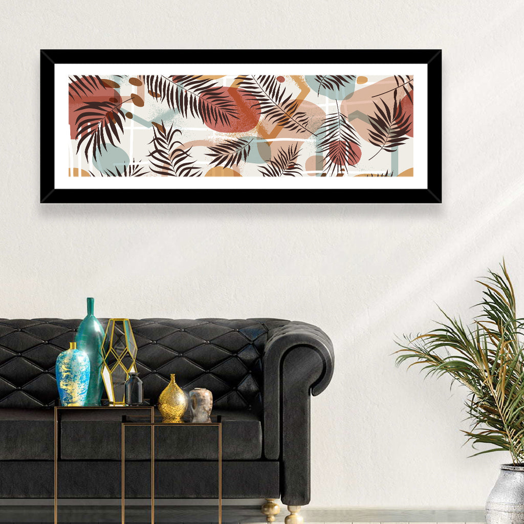 Geometric Tropical Leaves Wall Art