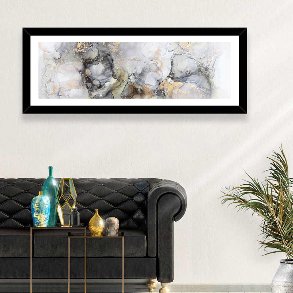 Gold Foil Marble Abstract Wall Art
