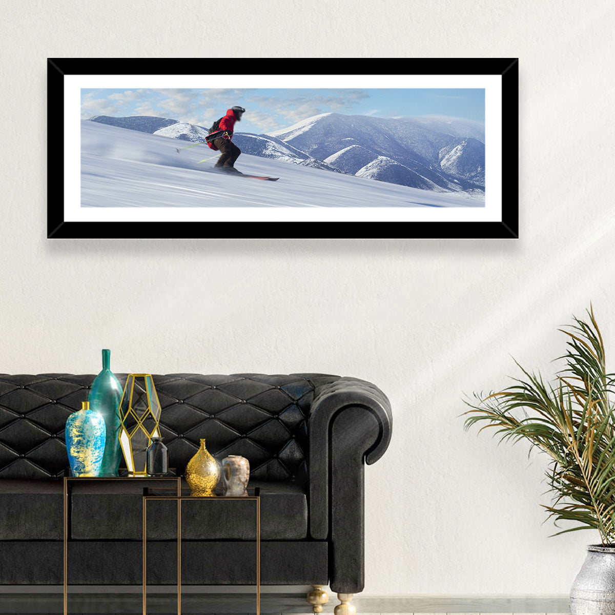 Man Skiing on Slope Wall Art