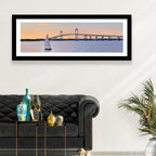 Newport Bridge at Sunset Wall Art