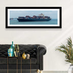 Harbor Container Ship at Sea Wall Art