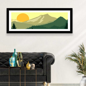 Green Mountains Sunset Wall Art