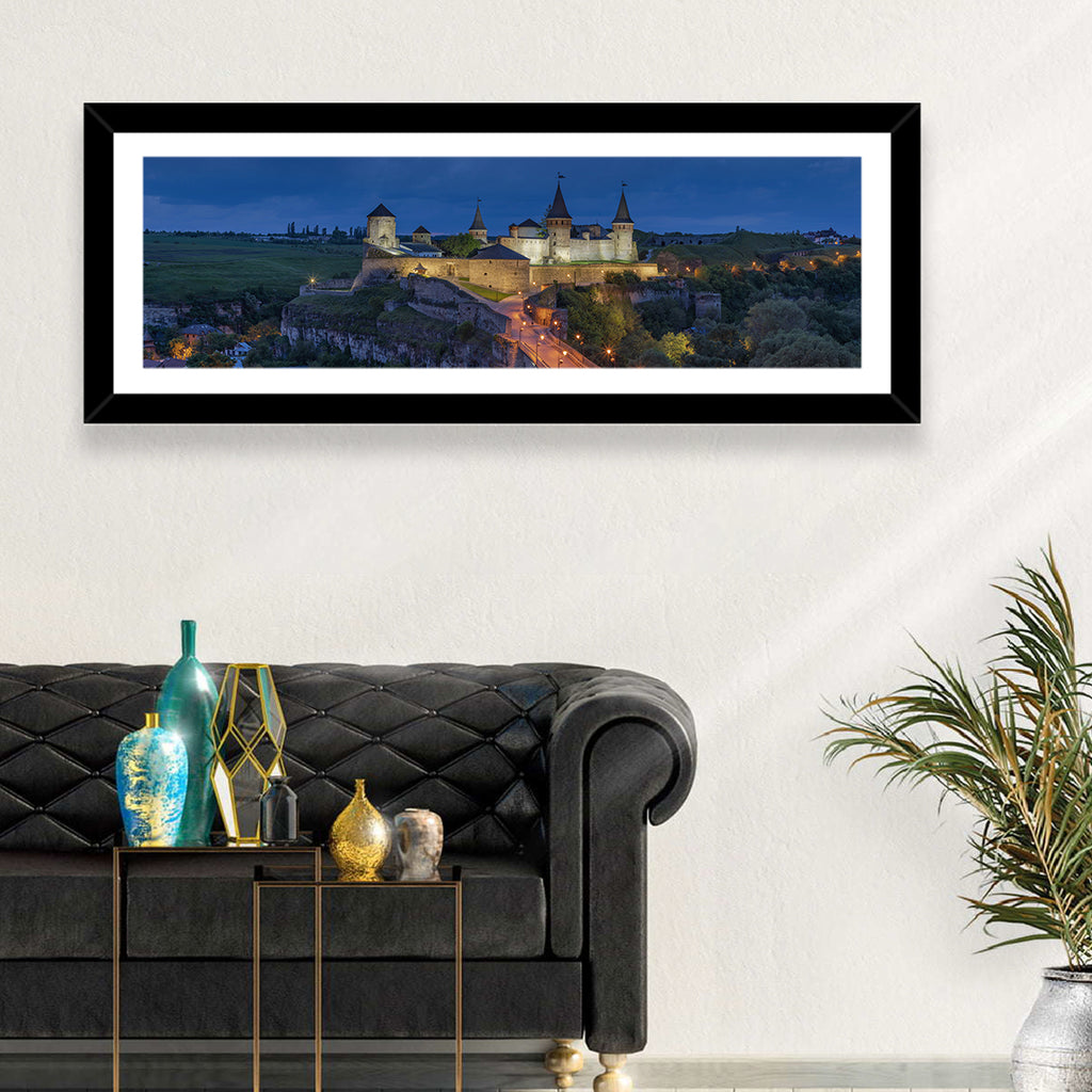 Kamianets-podilskyi Fortress at Dusk Wall Art