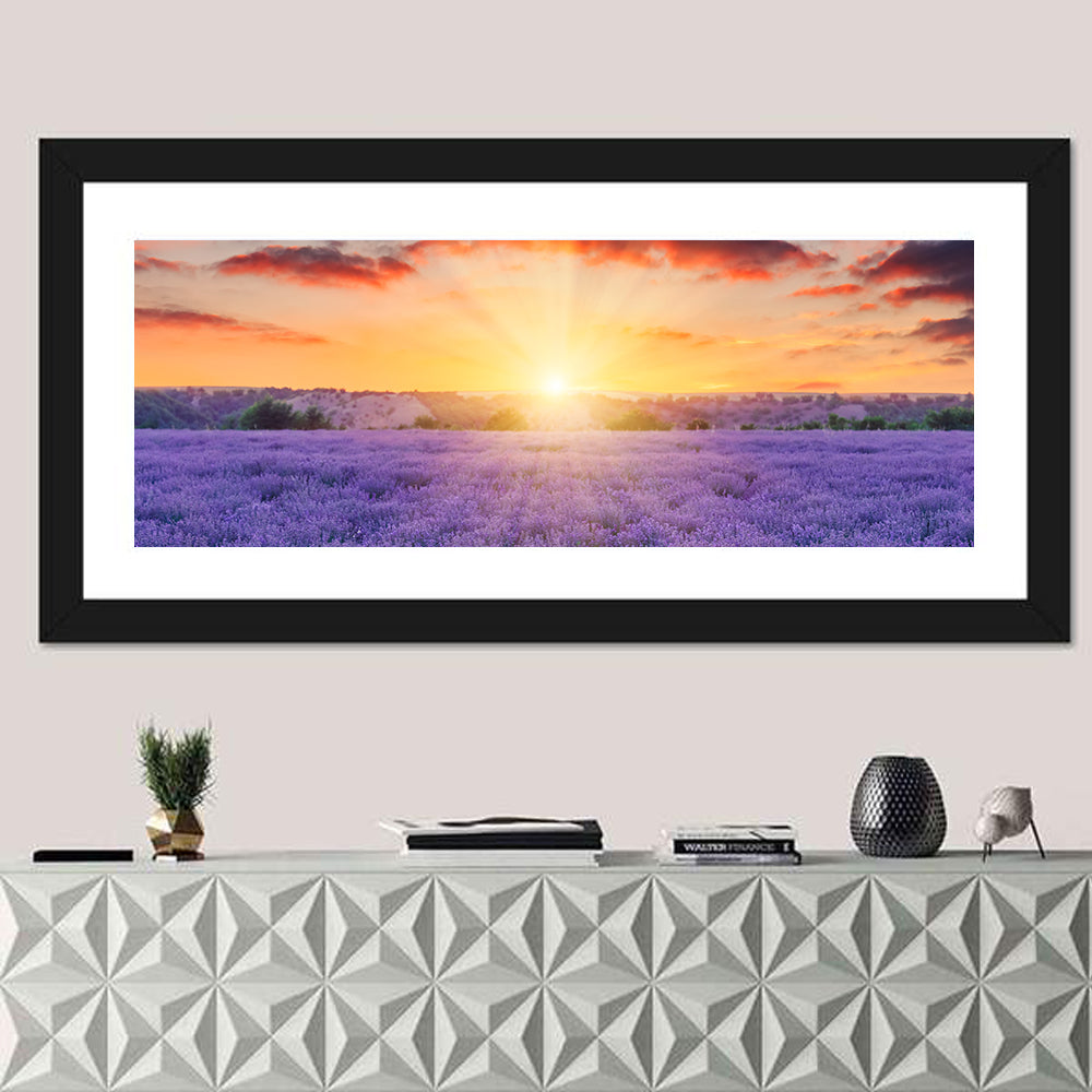 Lavender Field Sunburst Wall Art