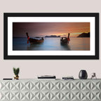 Phi Phi Longtail Boats at Golden Hour Wall Art