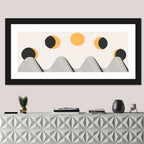 Sun and Moon Over Mountains Wall Art