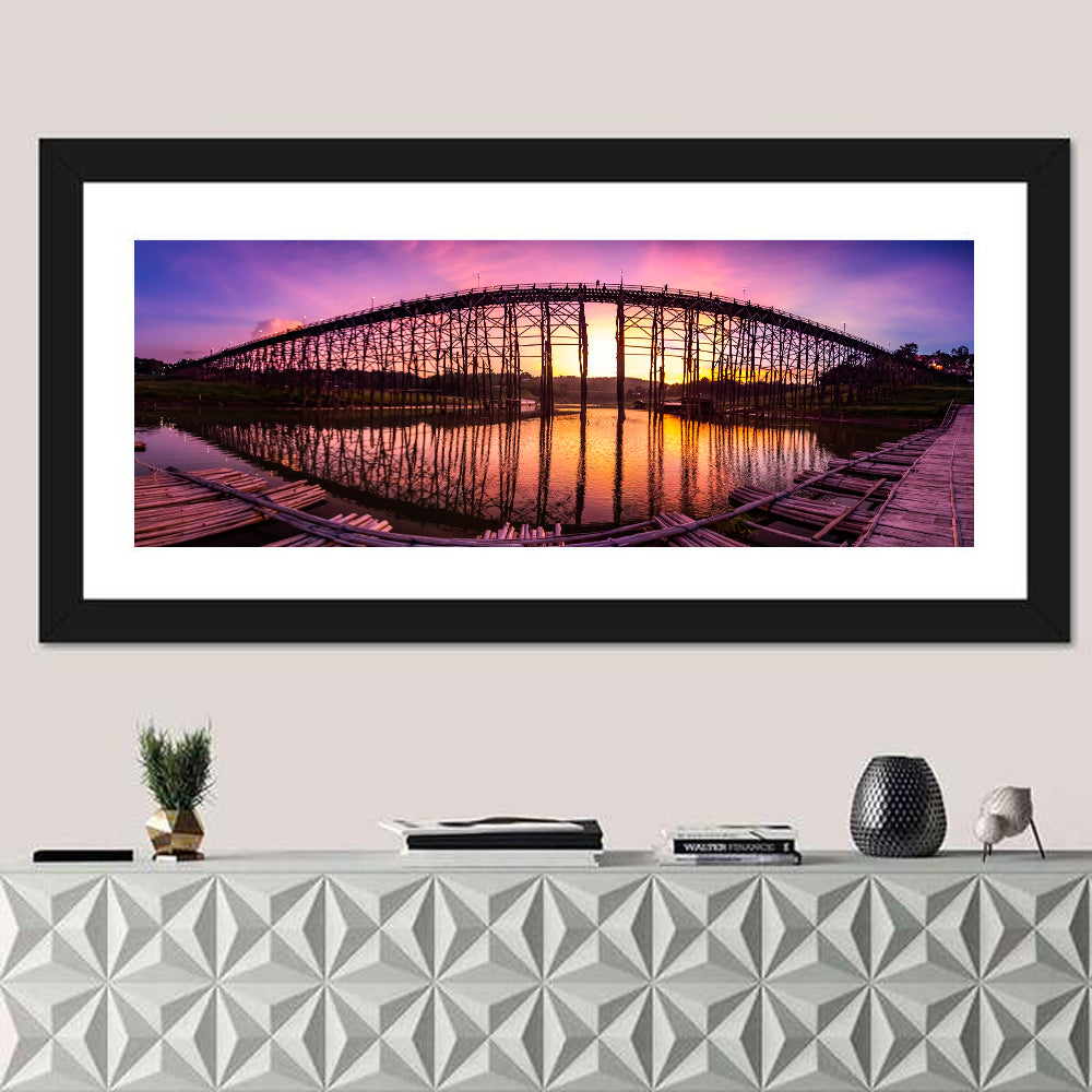 Mon Bridge Sunset, Sangkhlaburi Wall Art