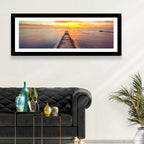 Stone Pier to Glowing Horizon Wall Art