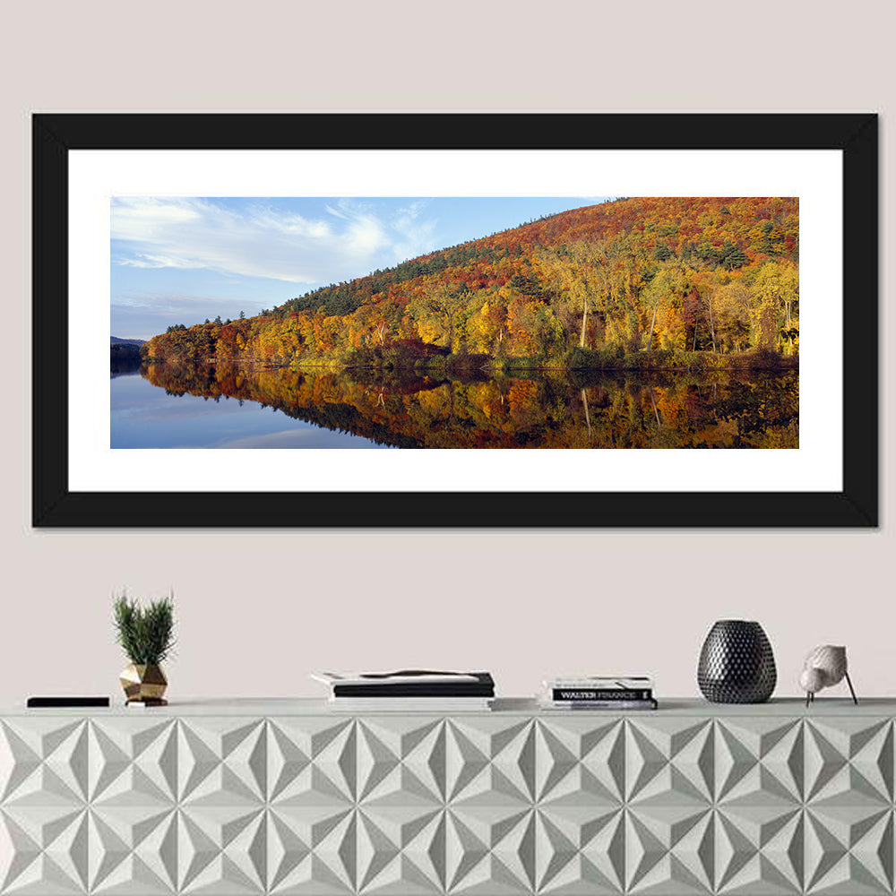 Connecticut River Wall Art in a room, panoramic