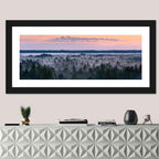 Estonian Misty Pine Landscape Wall Art