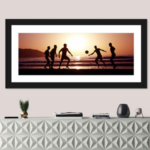 Football and Beach Sunset Wall Art