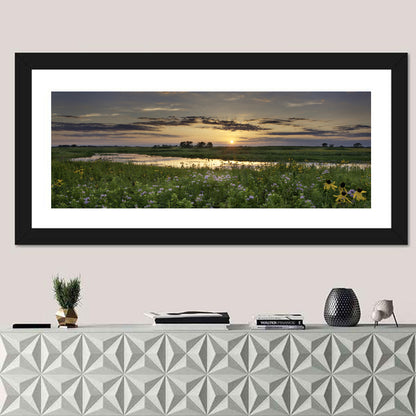 Illinois Fields Sunset Wall Art