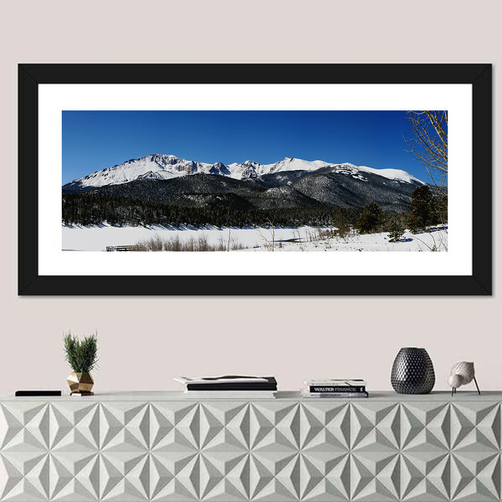 Pikes Peak Winter View Wall Art