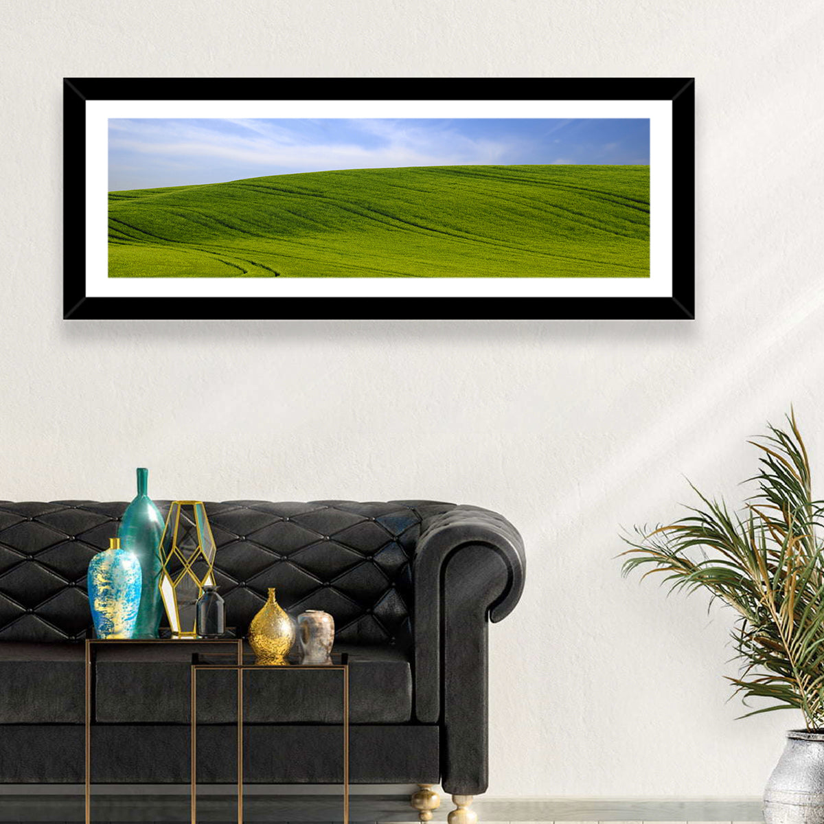 Green Hill And Blue Sky Wall Art