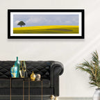 Solitary Tree Over Rapeseed Field Wall Art