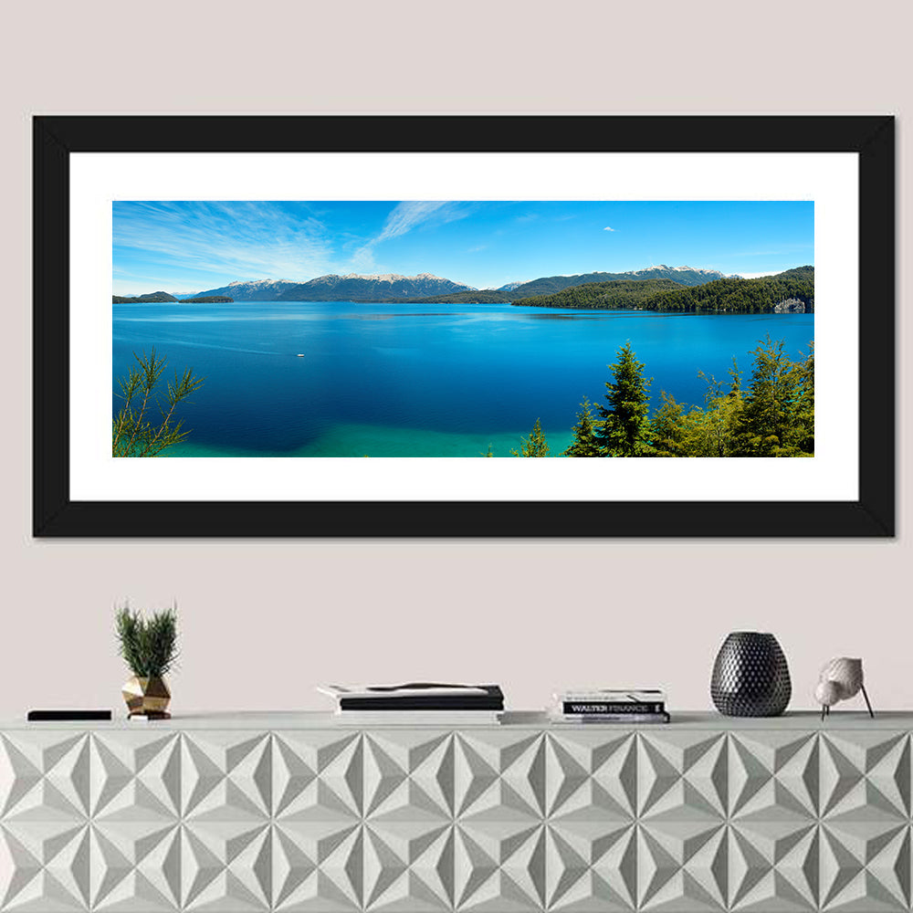 Nahuel Huapi Lake Wall Art in a room, panoramic