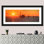 Denmark Oil Rig at Sunset Wall Art
