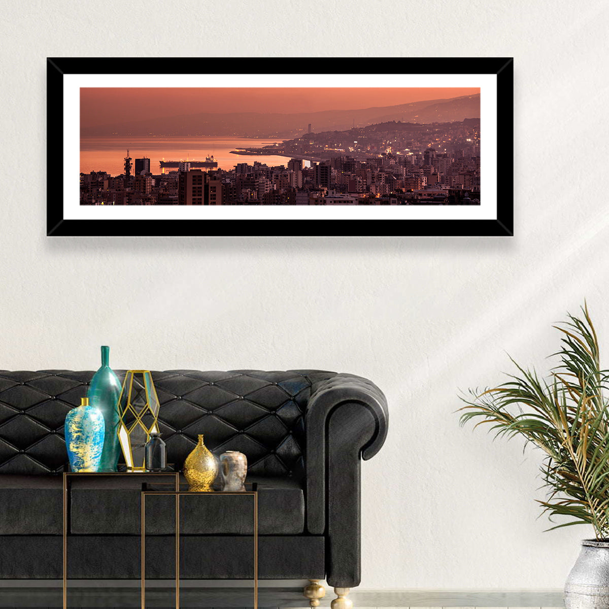 Beirut City Sunset Wall Art